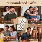 DIY Silhouette Shadow Box Frame Kit, Mini Gold Photo Display with Figurines, Custom Memory Collage Frame for Pictures, Crafts & Home Decor Gift (Black)