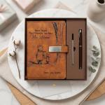 Personalized Leather Journal Set for Thoughtful Gifts