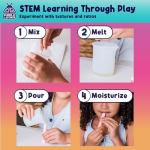 PURPLE LADYBUG DIY Lip Balm Making Kit - STEM Gifts for 10 Year Old Girl & Great 9 Year Old Girl Birthday Gifts - Science Kits for Kids Age 8-12, Make Your Own 10 Experiment Lip Balm with 3 Flavors