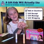 PURPLE LADYBUG DIY Lip Balm Making Kit - STEM Gifts for 10 Year Old Girl & Great 9 Year Old Girl Birthday Gifts - Science Kits for Kids Age 8-12, Make Your Own 10 Experiment Lip Balm with 3 Flavors