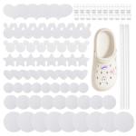 AOUXSEEM Sublimation Shoes Charm Blanks, 60 Sets Heat Transfer Supplies, Shoe Decorations for DIY Custom Clog Pins Kit, Gifts for Women, Girls, Boys, Men, Toddlers (Glitter)