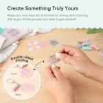 YOPPIX 140 PCS Acrylic Keychain Blank Set, Book Double-Sided UV DTF Stickers Acrylic Keychain Making Kits for Vinyl DIY Craft Project