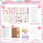 GLASSWINDS 24 Pcs Acrylic Bookmark Blanks Custom with 24 Pcs Cute Waterproof UV DTF Transfer Sticker, 24Pcs Tassels, Bookmark Making Kit Clear DIY Bookmarks, Back to School Gifts for Teacher Student