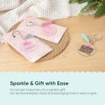 YOPPIX 140 PCS Acrylic Keychain Blank Set, Book Double-Sided UV DTF Stickers Acrylic Keychain Making Kits for Vinyl DIY Craft Project