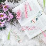 GLASSWINDS 24 Pcs Acrylic Bookmark Blanks Custom with 24 Pcs Cute Waterproof UV DTF Transfer Sticker, 24Pcs Tassels, Bookmark Making Kit Clear DIY Bookmarks, Back to School Gifts for Teacher Student