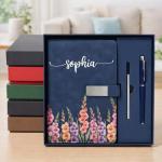 Pawfect House Gifts Personalized Birth Month Flower Notebook Set, Graduation Gifts For Besties, Sisters, BFF, Be Proud Of Who You Are, Leather Journal Birthday Gifts For Women, Teacher, Coworker