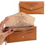 To My Daughter Pray On It Pray Over It Pray Through It Personalized Leather Envelope Wallet Christian Gift For Daughter Religious Graduation Birthday Present Inspirational Prayer Wallet