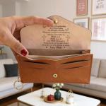 To My Daughter Pray On It Pray Over It Pray Through It Personalized Leather Envelope Wallet Christian Gift For Daughter Religious Graduation Birthday Present Inspirational Prayer Wallet