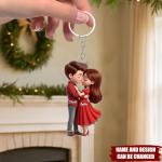 Chloeme Romantic Love Couple - Personalized Acrylic Keychain - Sentimental Gift for him, for her