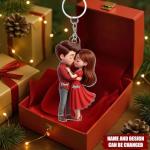 Chloeme Romantic Love Couple - Personalized Acrylic Keychain - Sentimental Gift for him, for her