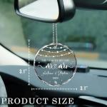 Fastpeace Personalized Our First Christmas Ornament 2025 - Mr and Mrs Ornament for Couples - Wedding Gift for Newlyweds - Personalized Glass Keepsake - Just Married Decoration - Custom Car Hanging