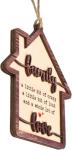 Family Ornament, Family Christmas Ornament, Christmas Ornaments 2025 – Wooden House-Shaped Holiday Keepsake, Funny Family Quote Gift, A Whole Lot of Love Tree Decoration, Home Themed Ornament