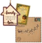 Family Ornament, Family Christmas Ornament, Christmas Ornaments 2025 – Wooden House-Shaped Holiday Keepsake, Funny Family Quote Gift, A Whole Lot of Love Tree Decoration, Home Themed Ornament