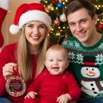 Personalized Daughter Christmas Glass Ornament 2026, to My Daughter on Your Wedding Day Ornaments, Sentimental Gift from Mom or Dad, Custom Christmas Tree Ornament - I Love You Then, Now, and Always