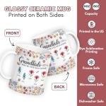 Wrappiness Personalized Mug Gift for Grandma – My Grandkids Make My Life More Grand Ceramic Cup, Custom Birth Month Flowers with Up to 8 Grandkids’ Names, Gift for Grandma, Mom for Any Occasion