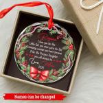 Personalized Daughter Christmas Glass Ornament 2026, to My Daughter on Your Wedding Day Ornaments, Sentimental Gift from Mom or Dad, Custom Christmas Tree Ornament - I Love You Then, Now, and Always