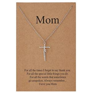 Cross Necklace Gift for Mom's Birthday or Mother's Day