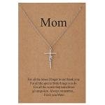 Cross Necklace Gift for Mom's Birthday or Mother's Day