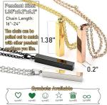 Personalized 3D Vertical Bar Necklace for Mom