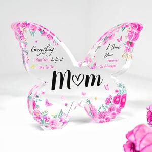 Engraved Butterfly Acrylic Plaque for Mom