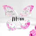 Engraved Butterfly Acrylic Plaque for Mom