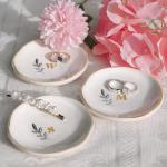 Custom Initial Ceramic Jewelry Dish for Gifts