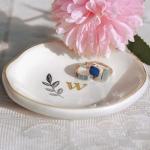 Custom Initial Ceramic Jewelry Dish for Gifts