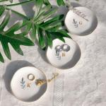 Custom Initial Ceramic Jewelry Dish for Gifts