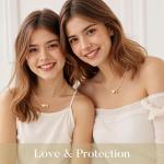 Personalized Gold Heart Initial Necklace for Her