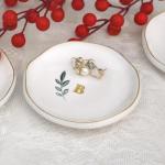 Custom Initial Ceramic Jewelry Dish for Gifts