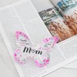 Engraved Butterfly Acrylic Plaque for Mom