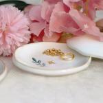 Custom Initial Ceramic Jewelry Dish for Gifts