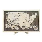 Personalized Wooden National Parks Travel Map Decor