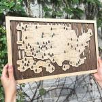 Personalized Wooden National Parks Travel Map Decor
