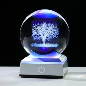 3D Engraved Tree of Life Crystal Ball Gift