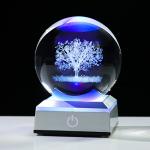 3D Engraved Tree of Life Crystal Ball Gift