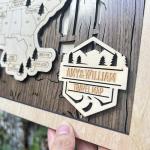 Personalized Wooden National Parks Travel Map Decor