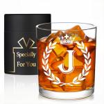 Personalized Initial Whiskey Glass - Gift for Him