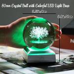 3D Engraved Tree of Life Crystal Ball Gift