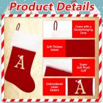 Personalized Red Velvet Christmas Stocking with Cuff