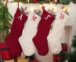 Custom Monogrammed Christmas Stocking for Family