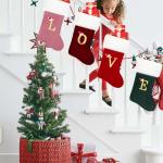 Personalized Red Velvet Christmas Stocking with Cuff
