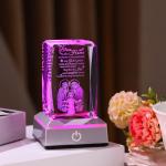 Bless This Home Engraved Crystal Cube Gift