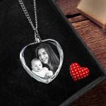 Personalized 3D Crystal Photo Necklace for Mom