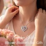 Personalized 3 Name Birthstone Necklace for Her