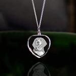Personalized 3D Crystal Photo Necklace for Mom