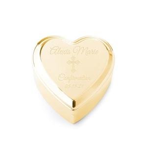 Personalized Heart Jewelry Keepsake Box for Confirmation