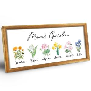 Personalized Mother’s Day Photo Frame with Flowers