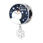 Merry Christmas Snowman Charm for Pandora Bracelet