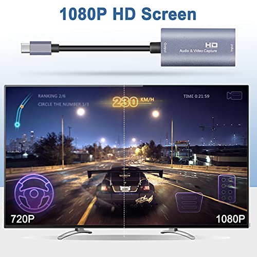 HDMI to USB-C Audio Capture Card for Gaming